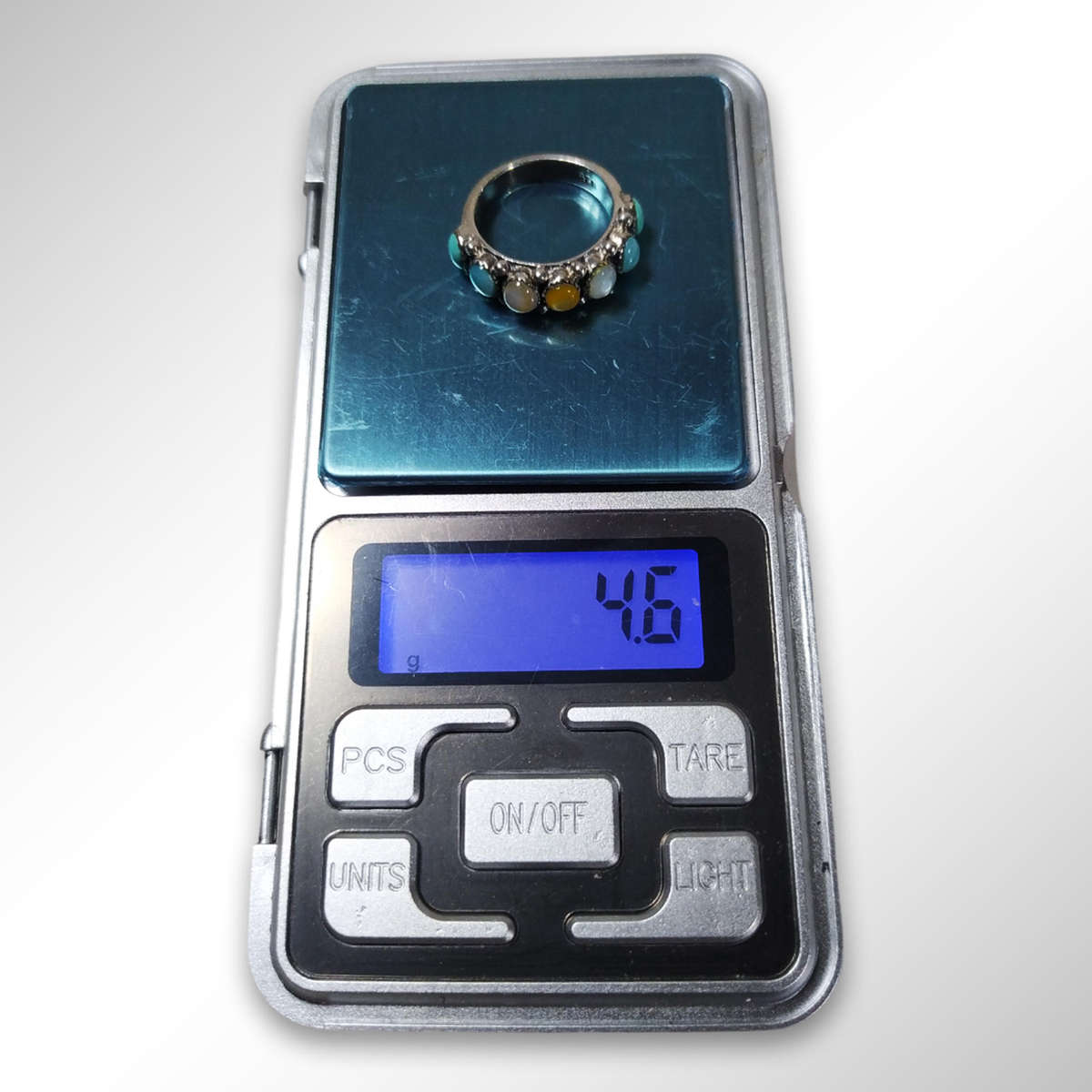 925 Sterling Silver Ring With Multiple Precious Stones