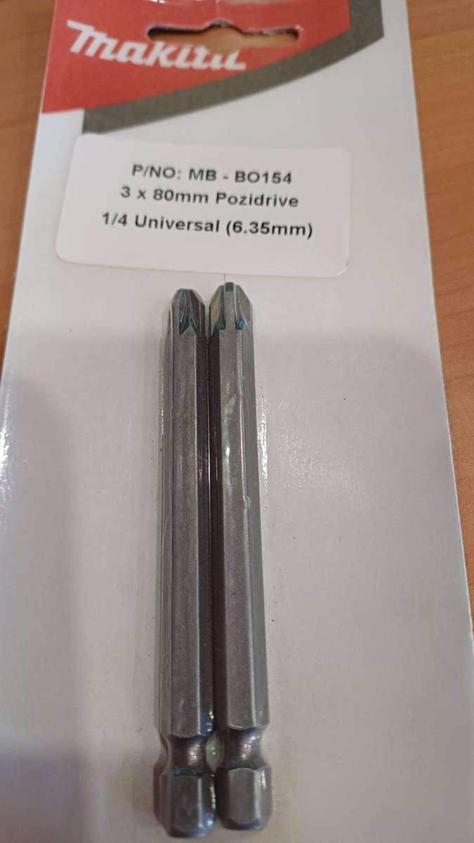 Makita Screwdriver Bit PZ3 80mm 1/4