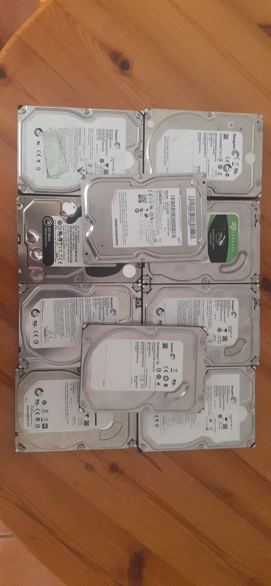 Lot desktop hard drives - as is (1tb - 4tb)