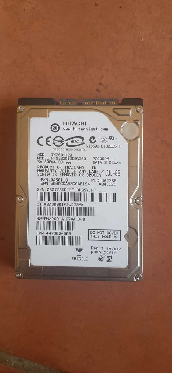 120gb 2.5" laptop hdd