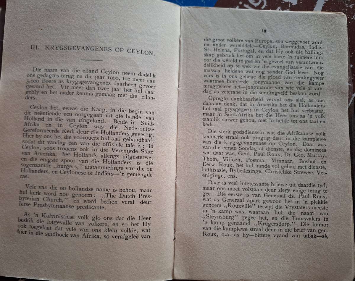 Abraham de Klerk van Ceylon deur Ds JWL Hofmeyer.1928.Afrikaans Text.