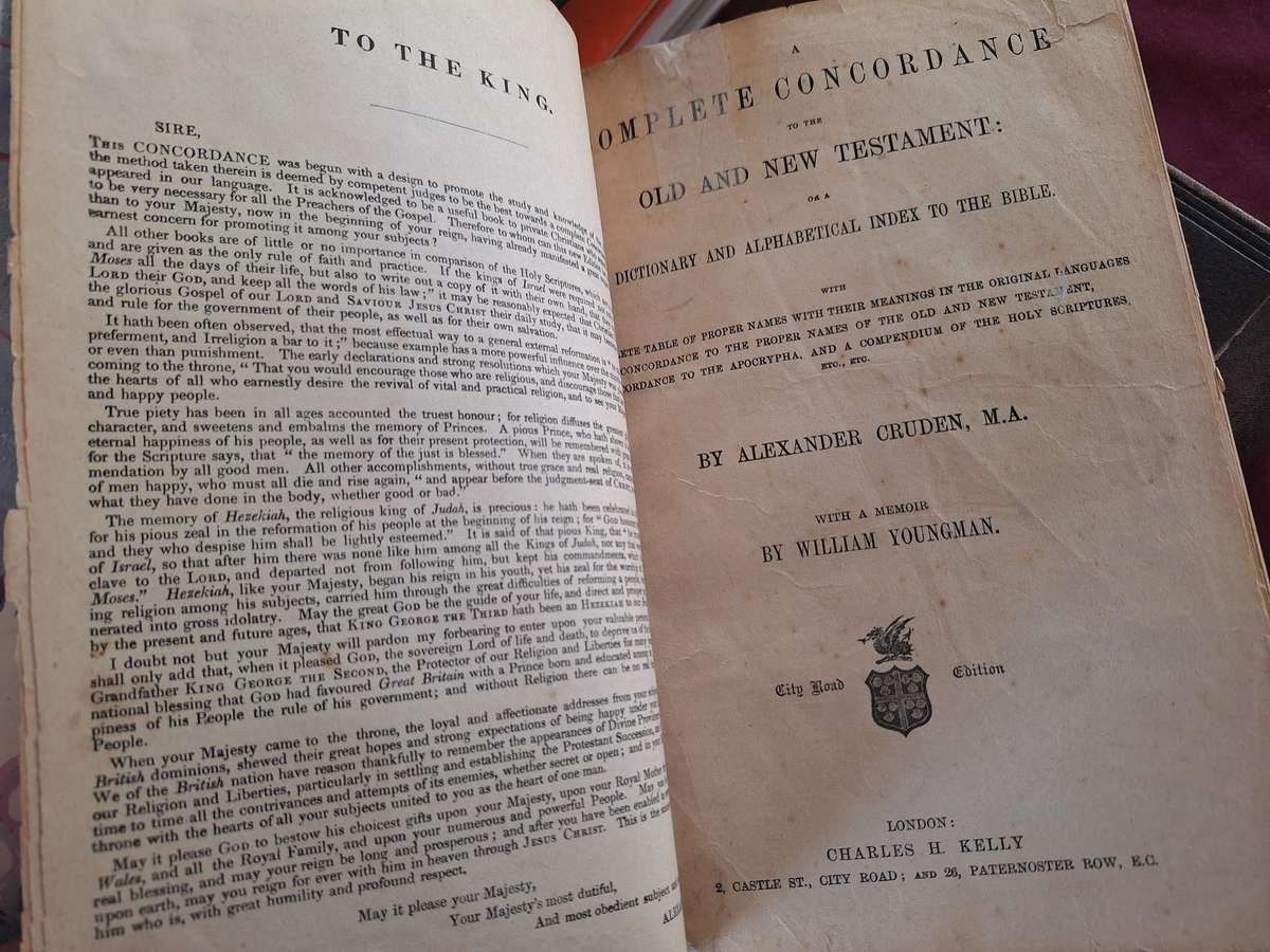 1769/Alexander Cruden-Complete concordance to the old and new testament and The Apocrypha RARE