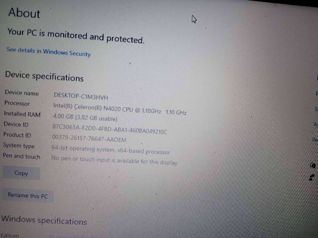 Hp 250 g8 motherboard (Intel Celeron)4020
