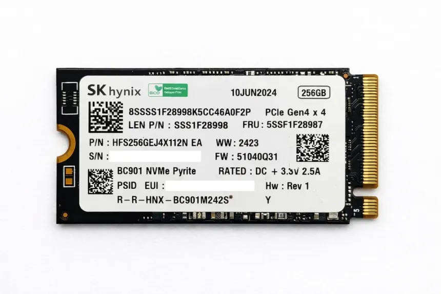 256 GB NVME SSD