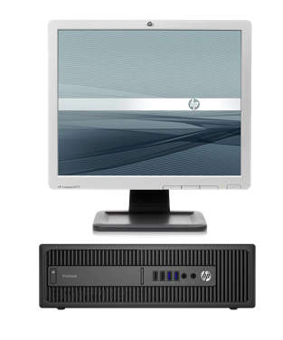 PRODESK 600 G2 SFF 128 GB SSD and 2TB HDD + 17" Monitor