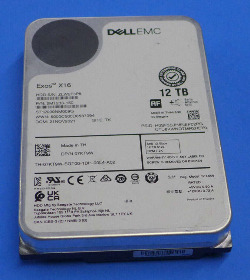 12TB SAS 3.5" Hard Drive (Server Internal Drive)