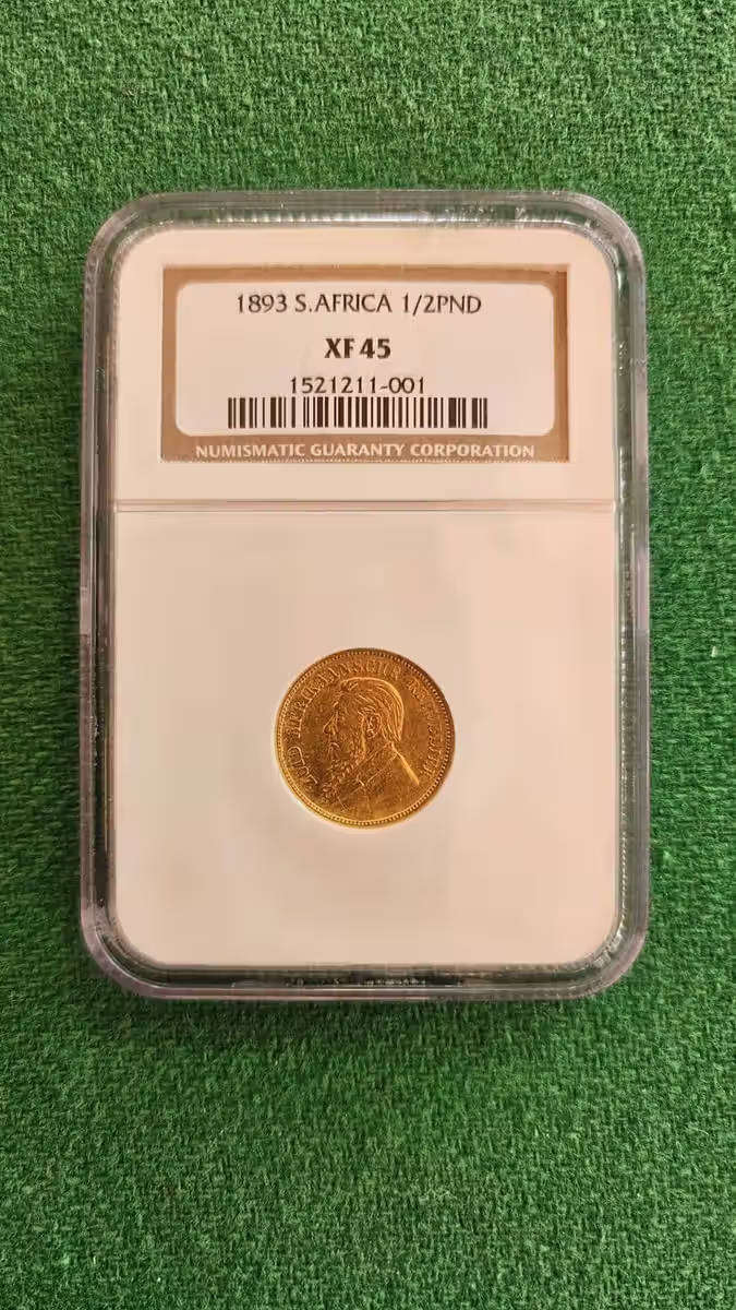 Very Rare 1893 1/2 POND XF45 (OLD NGC