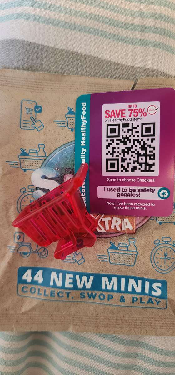 Checkers Mini Shop Pink Discovery Trolley and collectors card