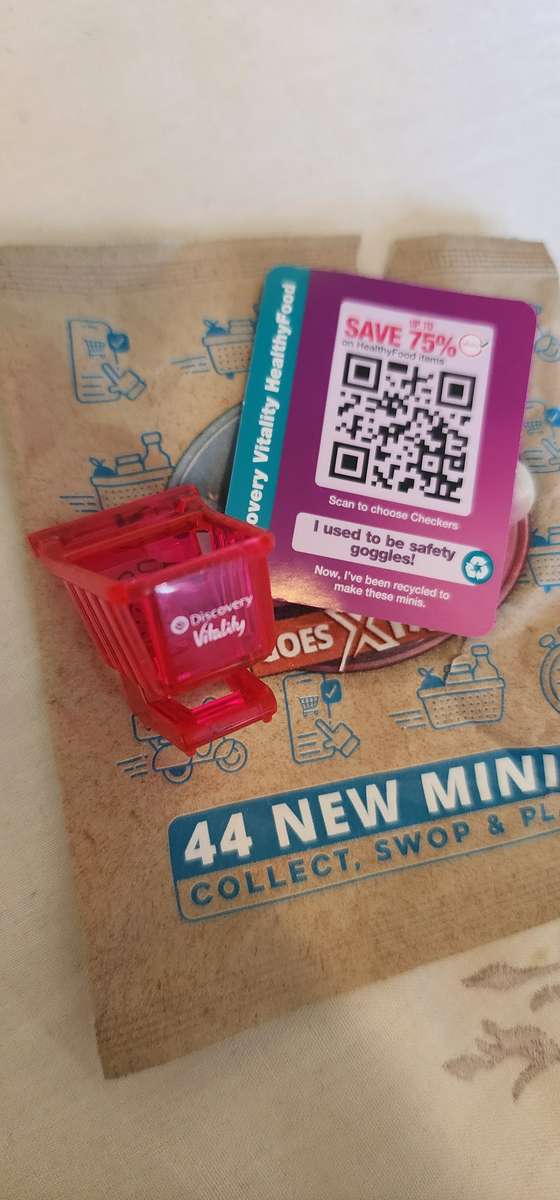 Checkers Mini Shop Pink Discovery Trolley and collectors card