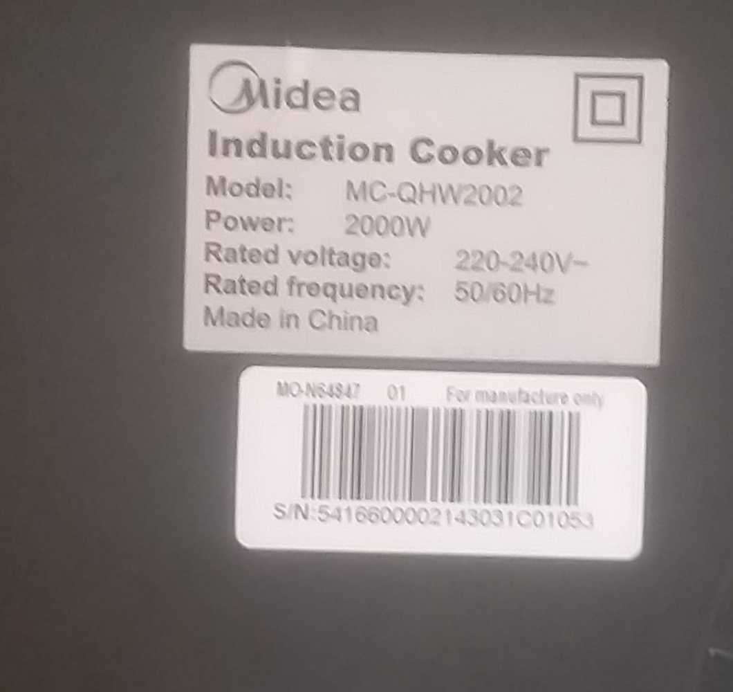 Midea single plate Induction cooker