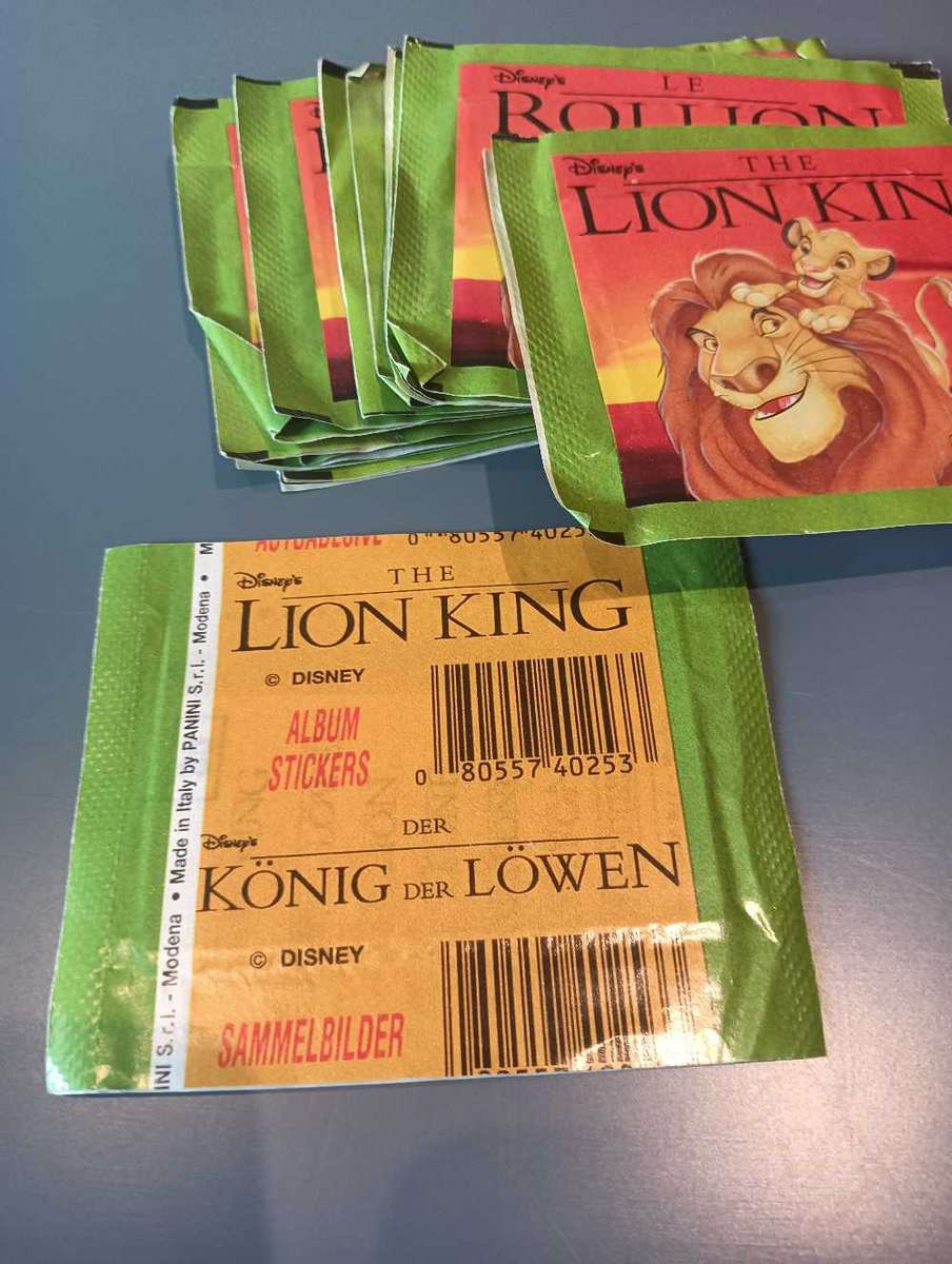 Lion king Panini Sticker Packets x14