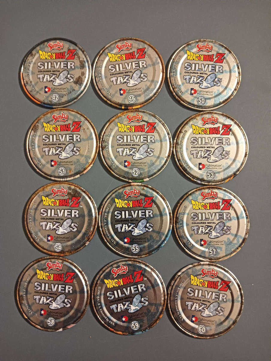 Dragon Ball Z Silver DBZ Tazos Lot 1