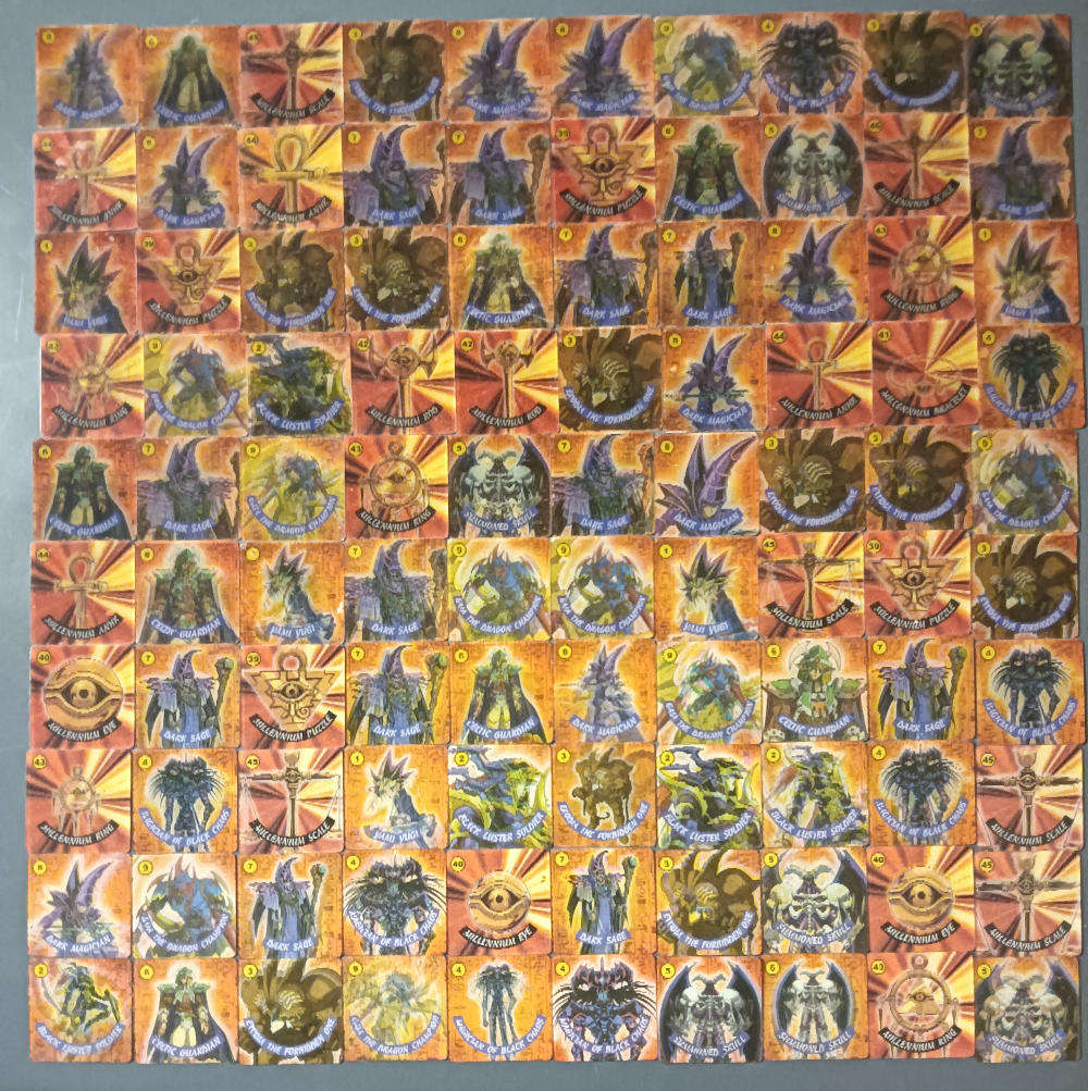 100x Yu-Gi-Oh Tazos Lot 1