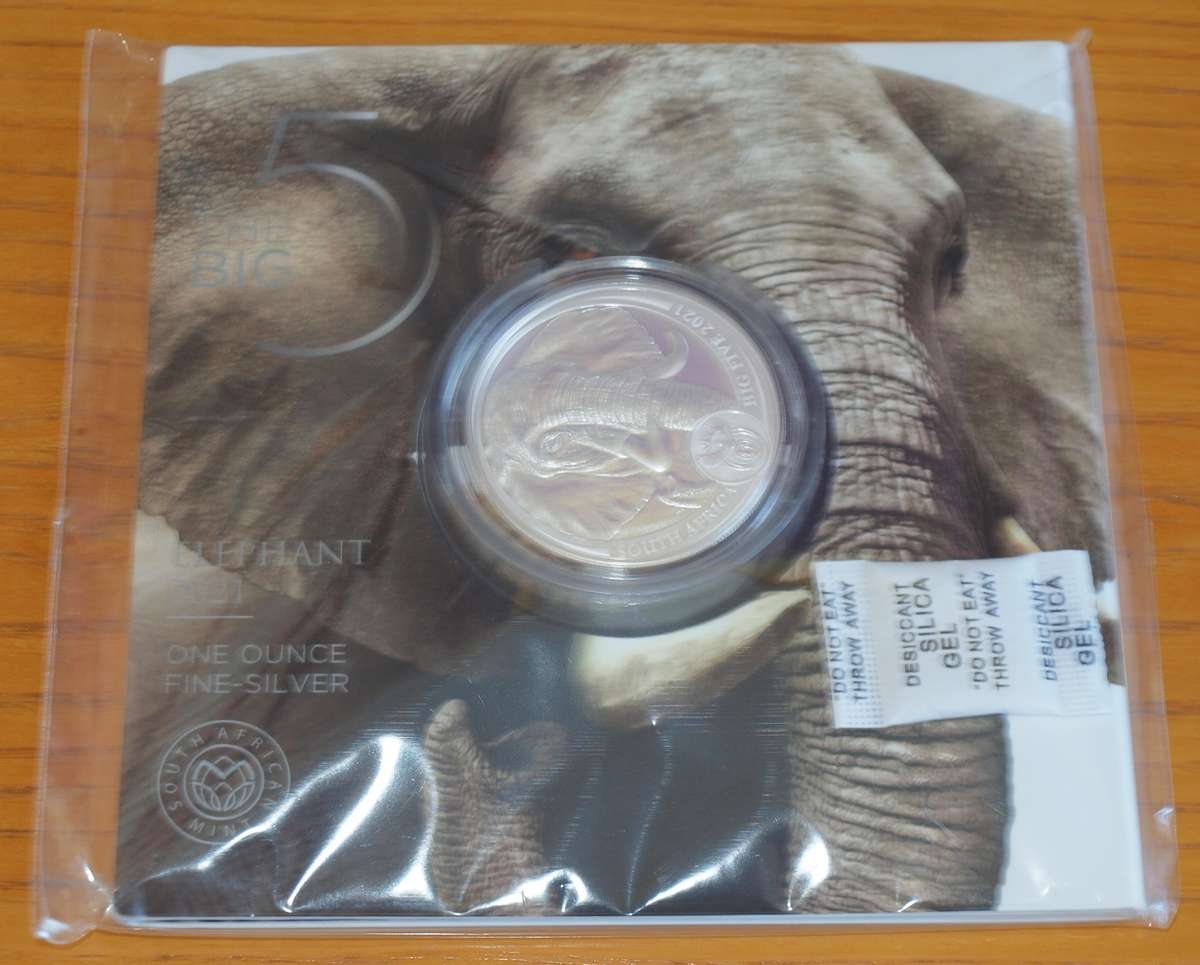 2021 Big 5 Series 2 - Elephant - Brilliant Uncirculated 1oz Silver Blister pack