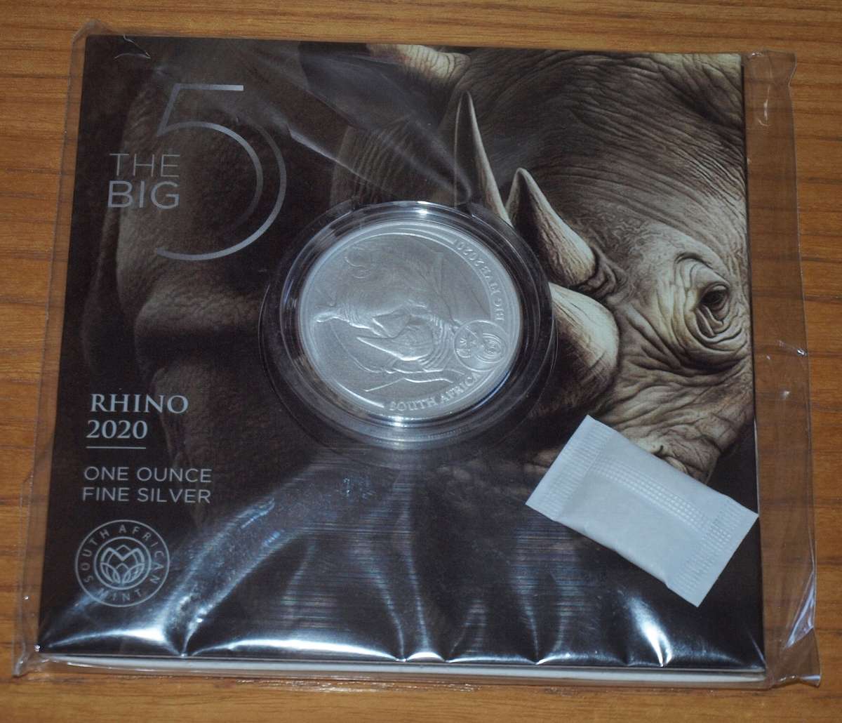 2020 Big 5 Series 1 - Rhino - Brilliant Uncirculated 1oz Silver Blister pack