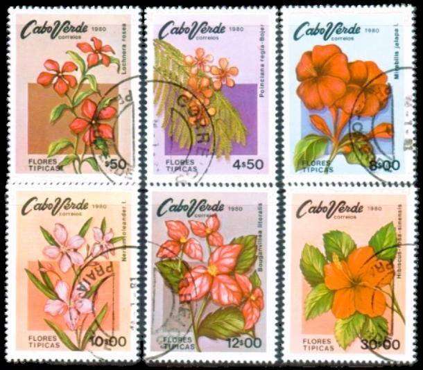CABO VERDE - 1980 - SG 498-503 - F/S - 6 V - USED - CV £2.65