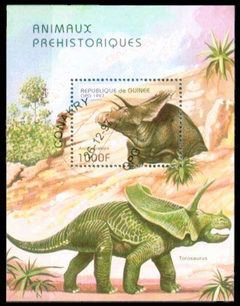 GUINEA - 1997 - PRE-HISTORIC - MINIATURE SHEET - USED