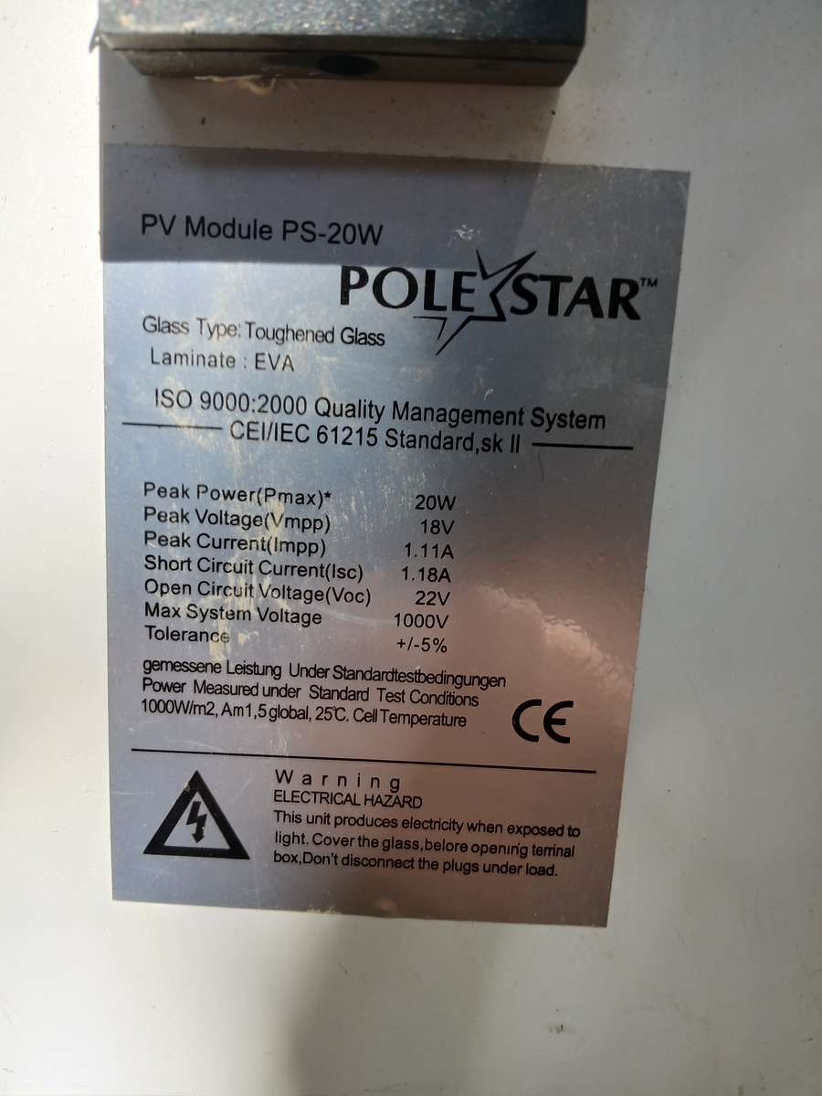 20w polestar solar panel