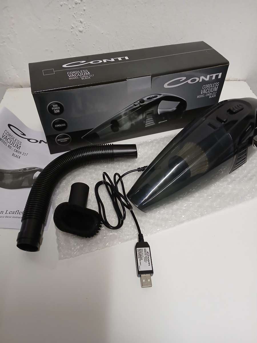 Conti Black Cordless Vacuum (Model: CWDV-217)