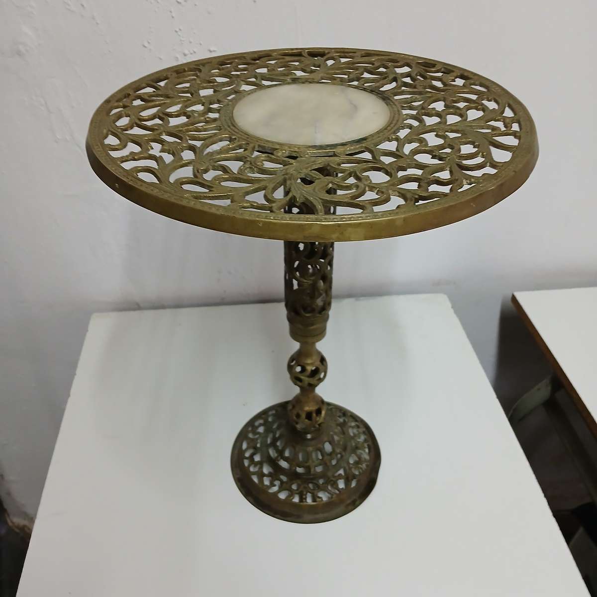 Vintage Brass Side Table