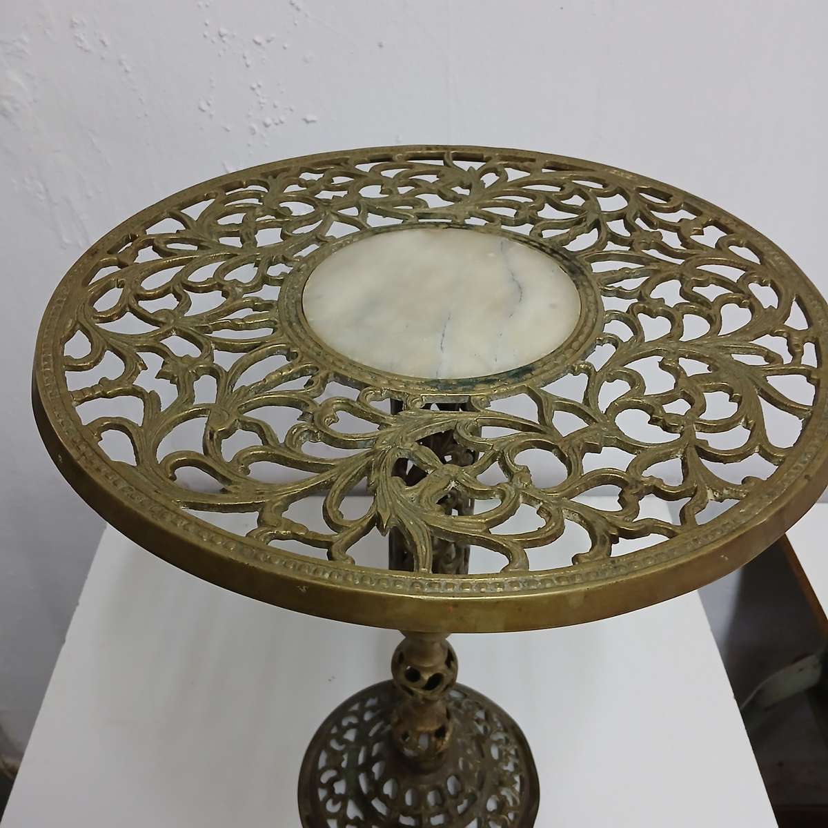 Vintage Brass Side Table