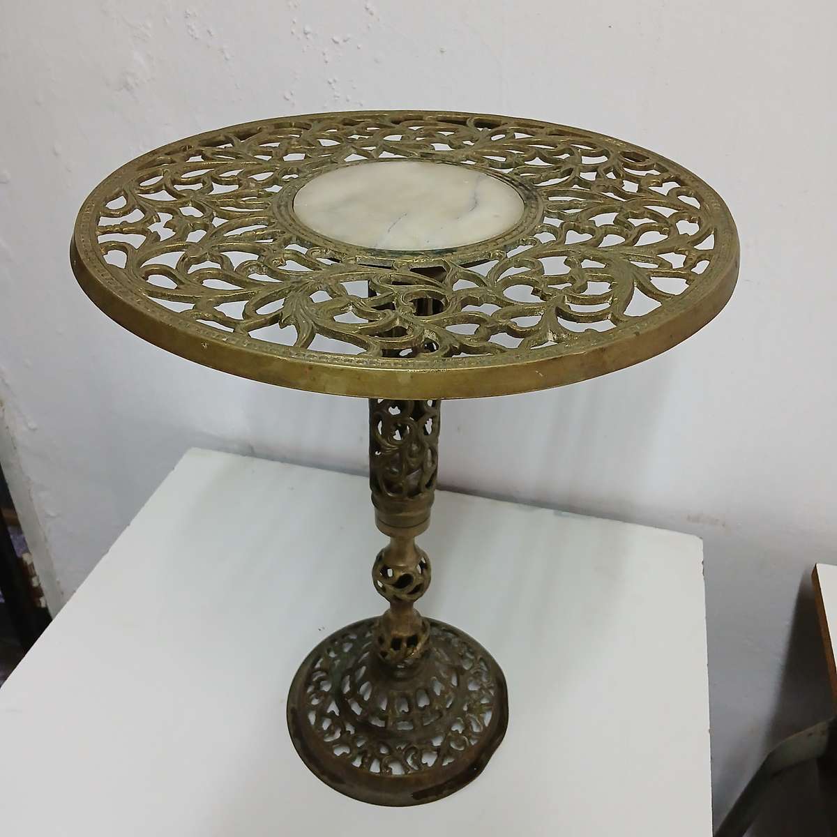 Vintage Brass Side Table