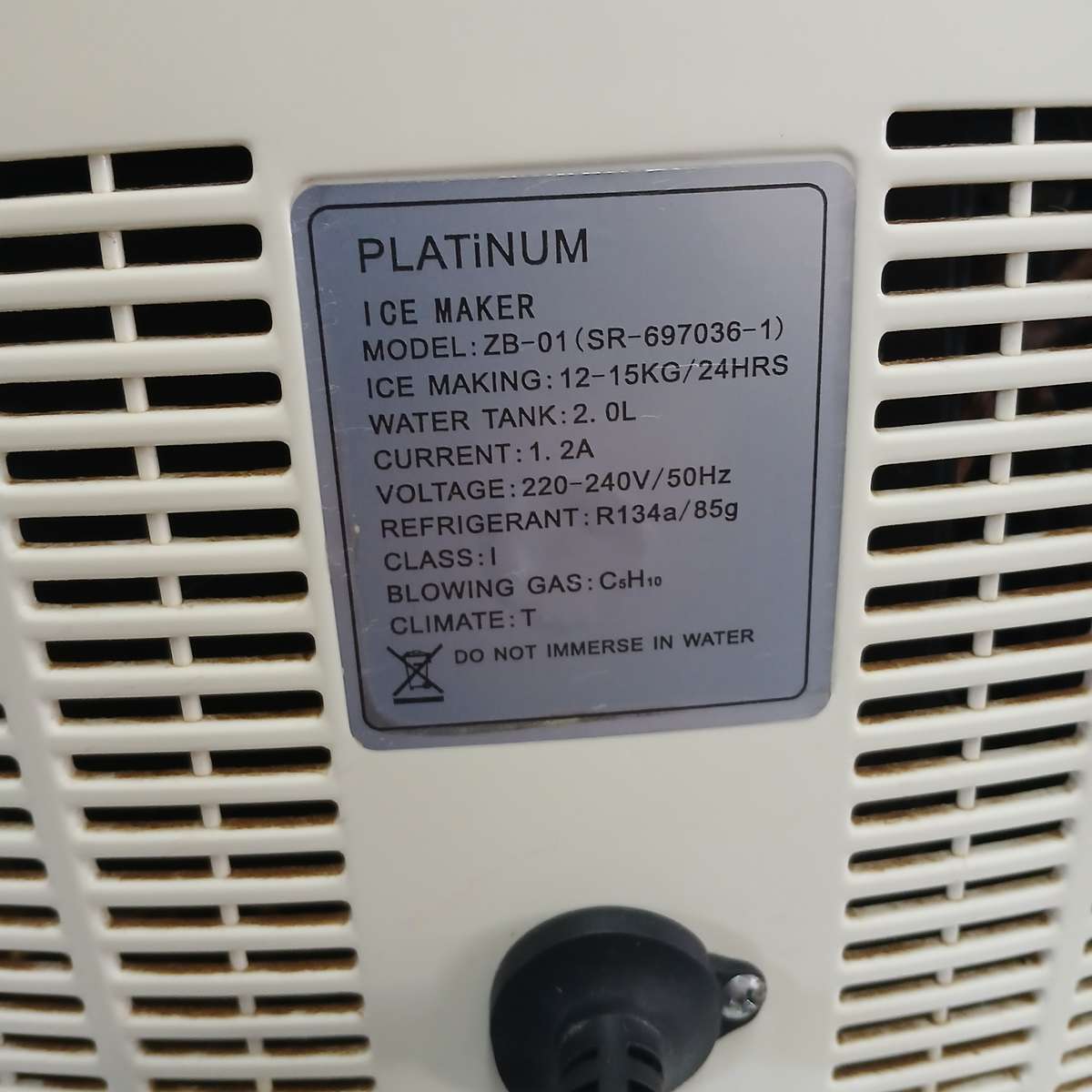 Platinum 12kg Ice Maker model ZB-01
