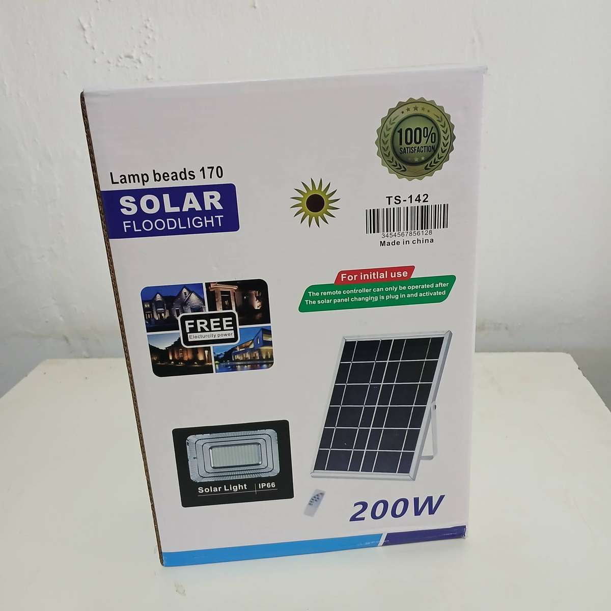 200W Remote Control Solar Flood Light