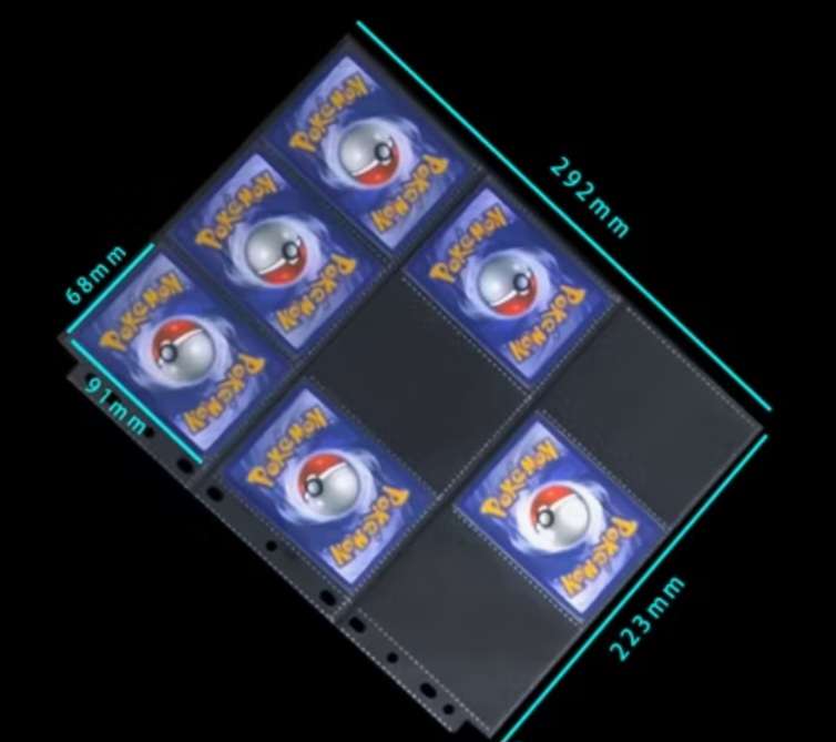 Trading Card Sleeves 9 Pockets Card Storage Album Pages Page Clear PP Page for Binder Card Sleeves