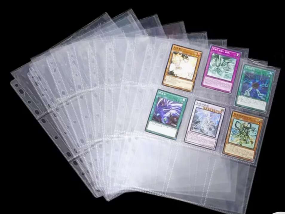 Trading Card Sleeves 9 Pockets Card Storage Album Pages Page Clear PP Page for Binder Card Sleeves