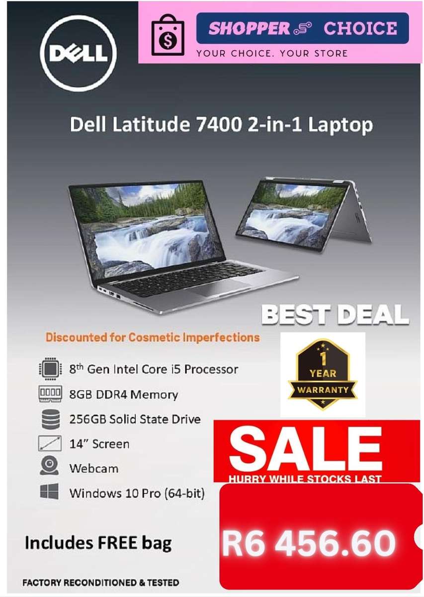 Dell Latitude 7400 2-in-1  14 FHD Convertible Business Laptop with Intel® Core i5
