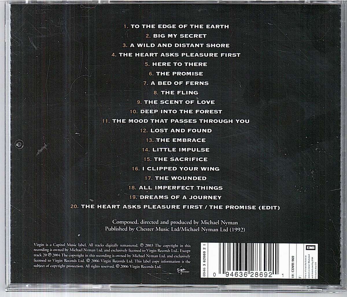 Michael Nyman - The Piano: Original Music from the Film by Jan Campion CD