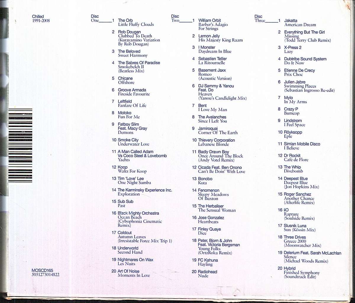 Chilled 1991-2008 3 CD Boxset [Ministry of Sound]