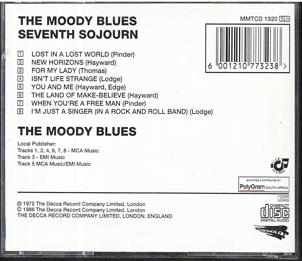 The Moody Blues - Seventh Sojourn CD
