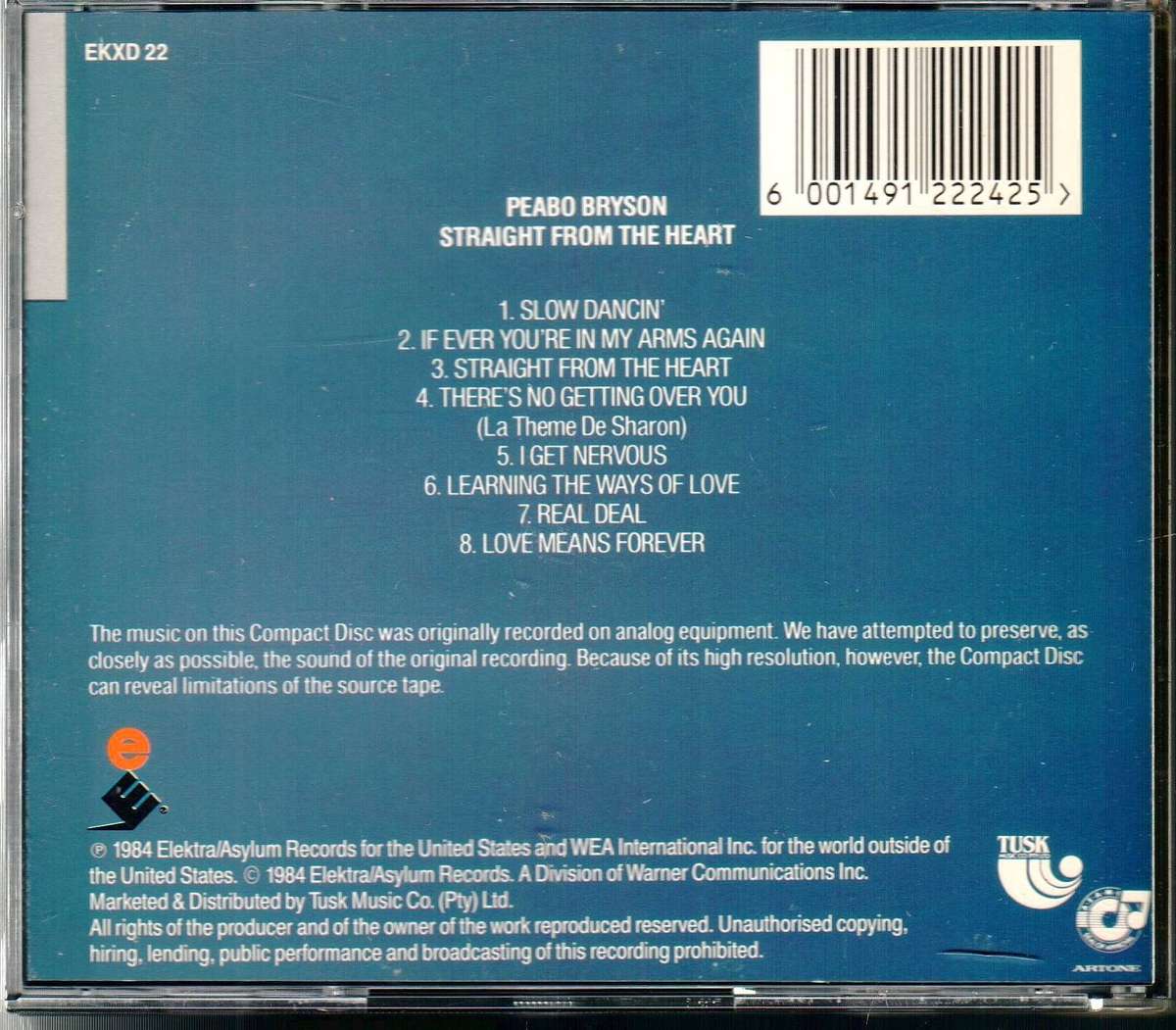 Peabo Bryson - Straight From The Heart CD