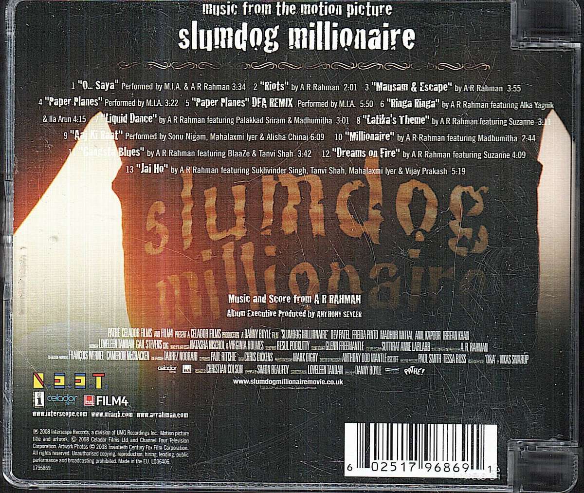 AR Rahman - Slumdog Millionaire (Music From The Motion Picture) CD