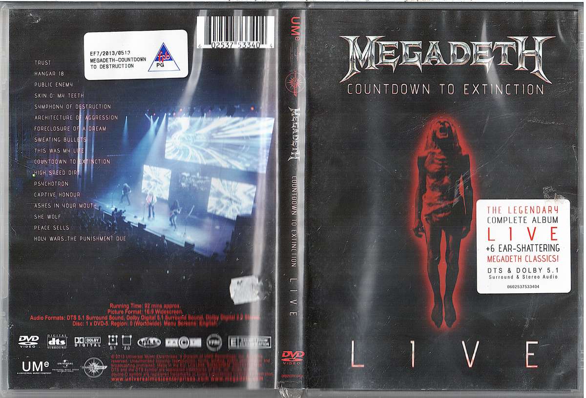 Megadeth - Countdown to Extinction Live DVD