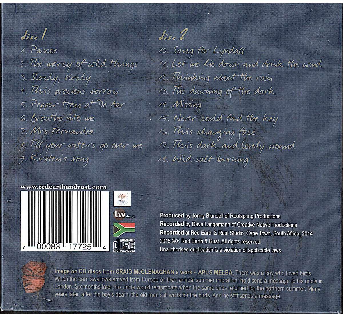 Red Earth & Rust - The Mercy of Wild Things Double CD Box