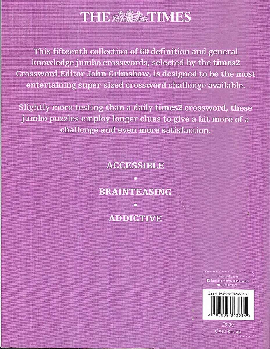 The Times 2 Jumbo Crossword Book 15: 60 Large General-Knowledge Crossword Puzzles