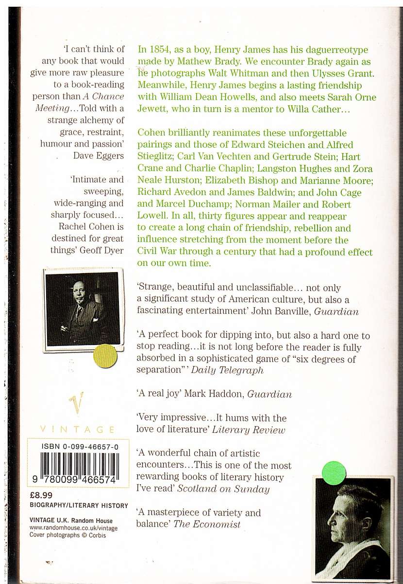 A Chance Meeting : Intertwined Lives of American Writers and Artists, 1854-1967 - Rachel Cohen