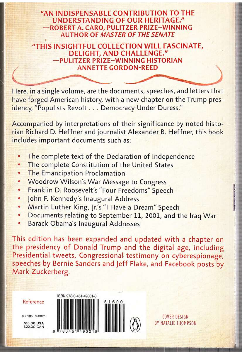 A Documentary History of the United States - Richard D Heffner and Alexander B Heffner