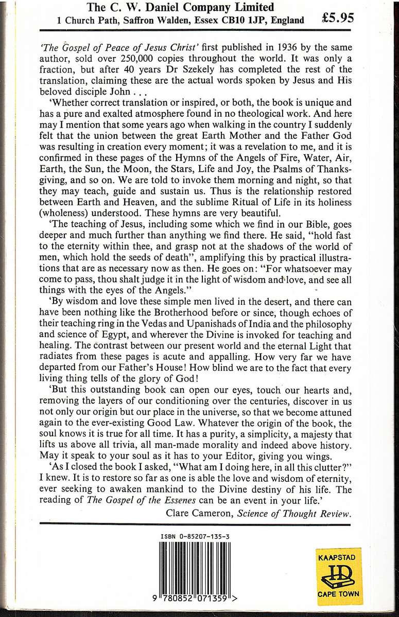 The Gospel of the Essenes - Edmond Bordeaux Szekely