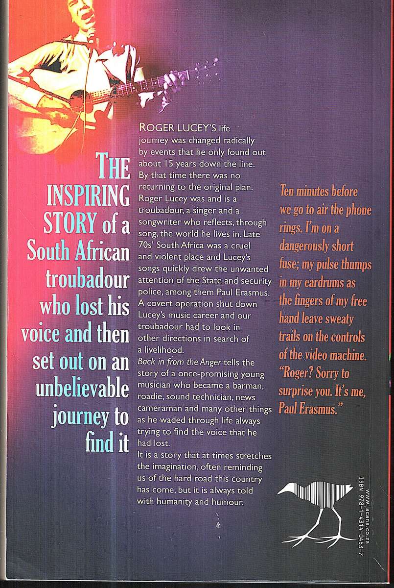 Back In From the Anger - Roger Lucey