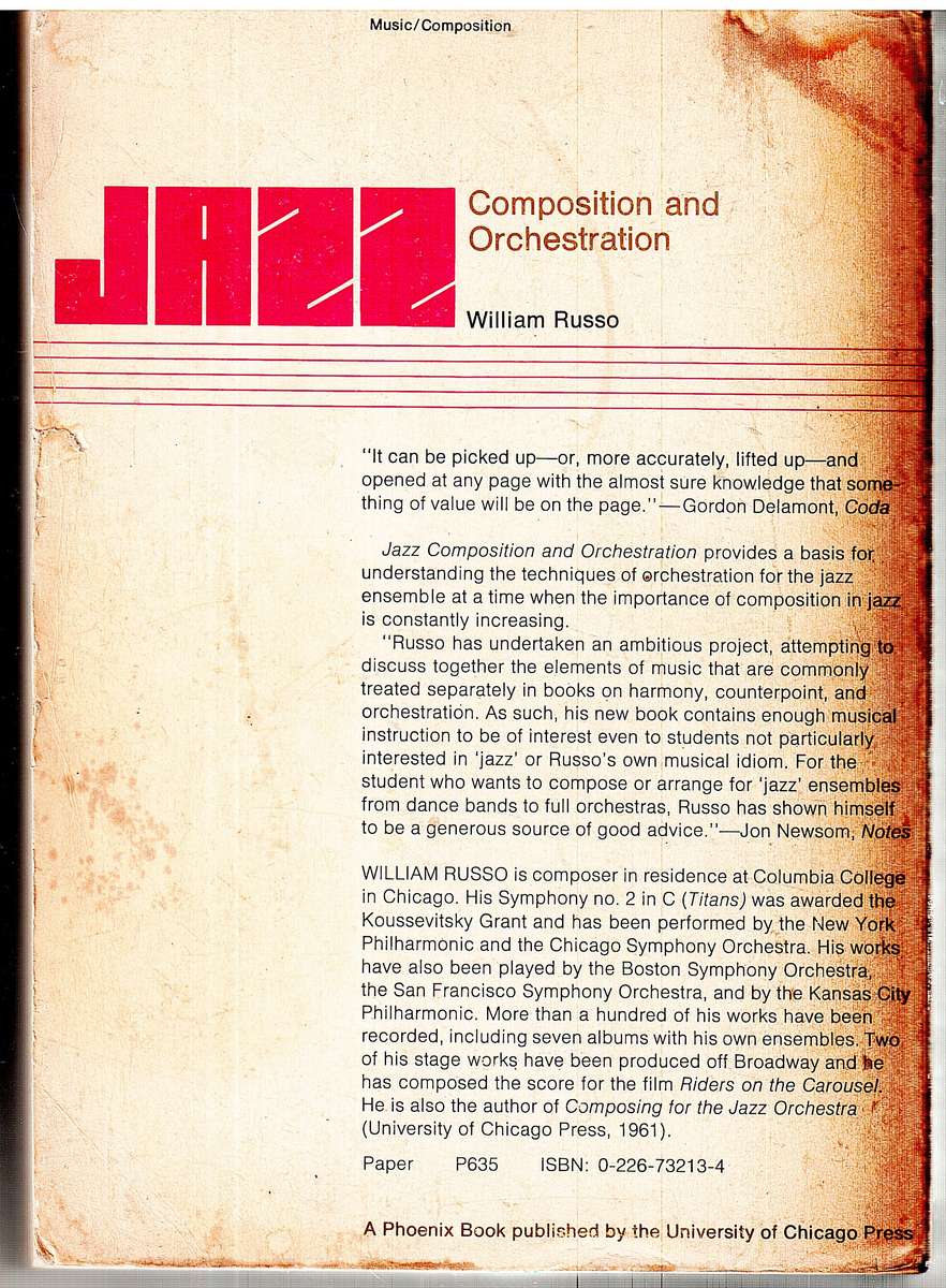 Jazz Composition & Orchestration - William Russo