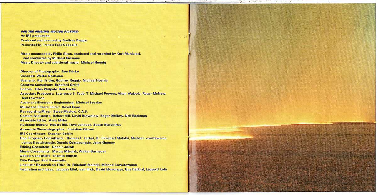 Philip Glass - Koyaanisqatsi (Music composed for the film by Godfrey Reggio) CD