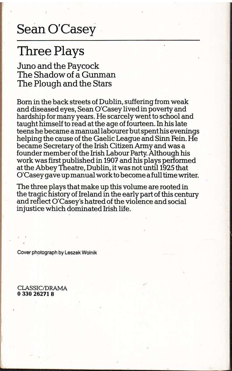 Three Plays (Juno and the Paycock/The Shadow of a Gunman/The Plough and the Stars) - Sean O'Casey