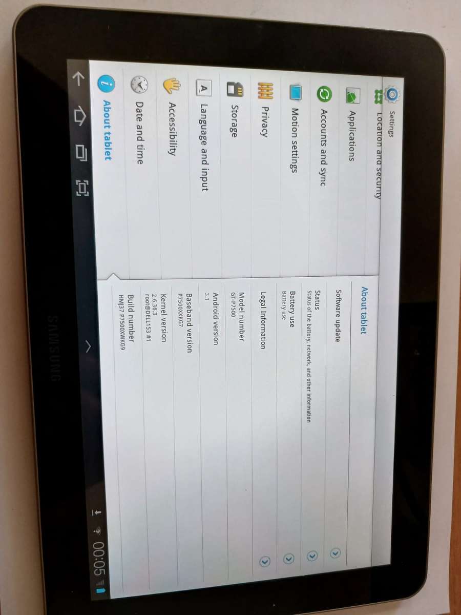 Samsung 10.1 inch tablet