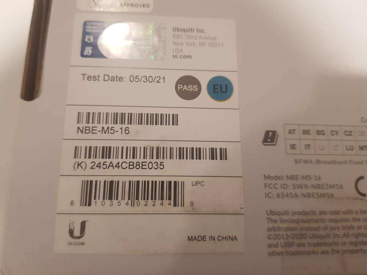 Ubiquiti UISP airMAX NanoBeam M5 5GHz 16dBi Radio | NBE-M5-16