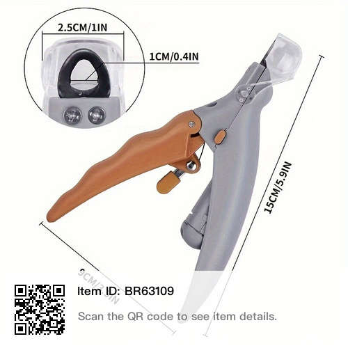 1pc LED Pet Nail Clipper Non-slip Handle Cat Nail Trimmer For Easy And Safe Dog And Cat Paw Grooming