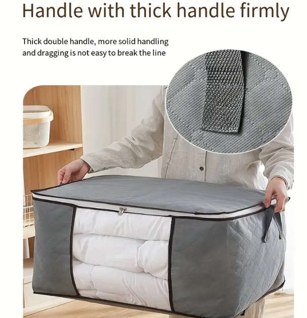 Extra-Large Foldable Storage Bag for Clothes, Blankets & Toys